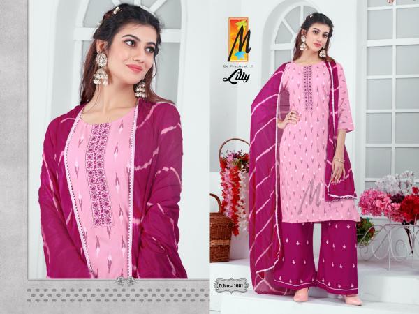 Master Lilly Fancy Rayon  Kurti With Bottom Dupatta Collection